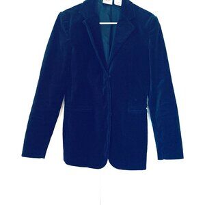 VELVET JACKET CLASSIC BLAZER Black Front Closure